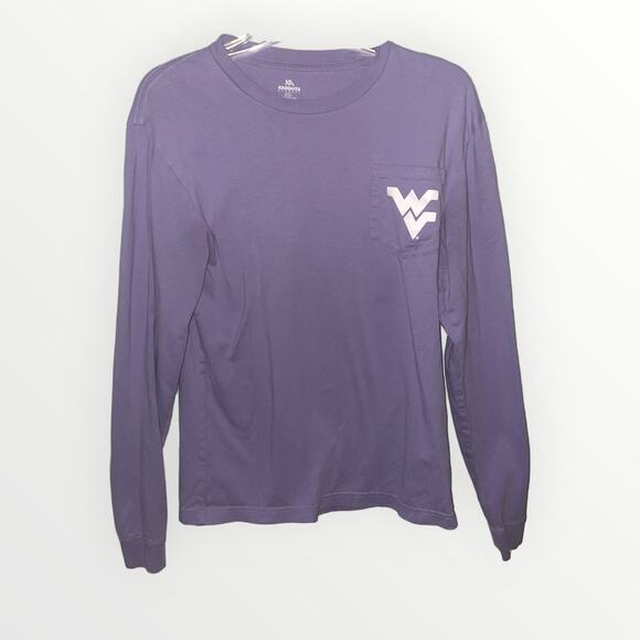 West Virginia Mountaineers Long sleeved Purple tee sz S - Picture 1 of 3